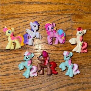 Colorful Pony Figurine Set